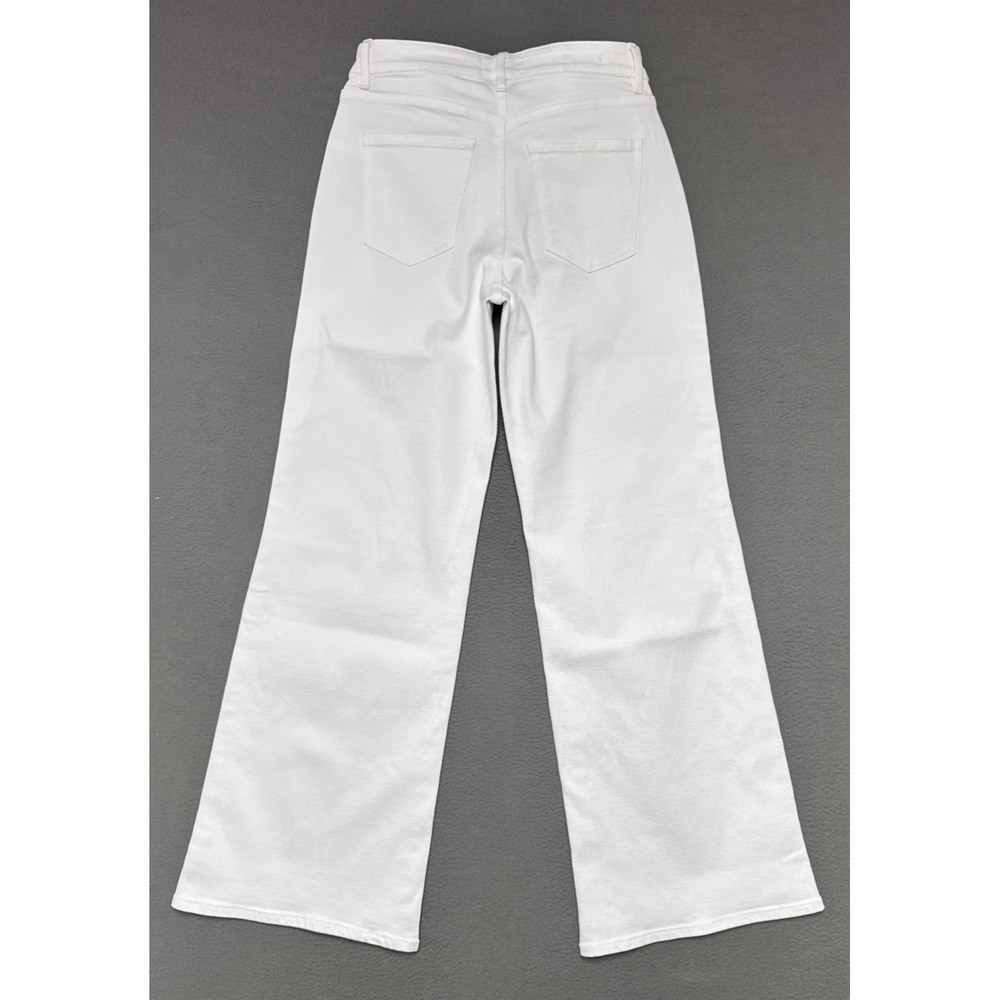 White House Black Market Contrast Seam Wide Leg Jeans Womens 6 Long 30x32 Flare - Picture 8 of 12